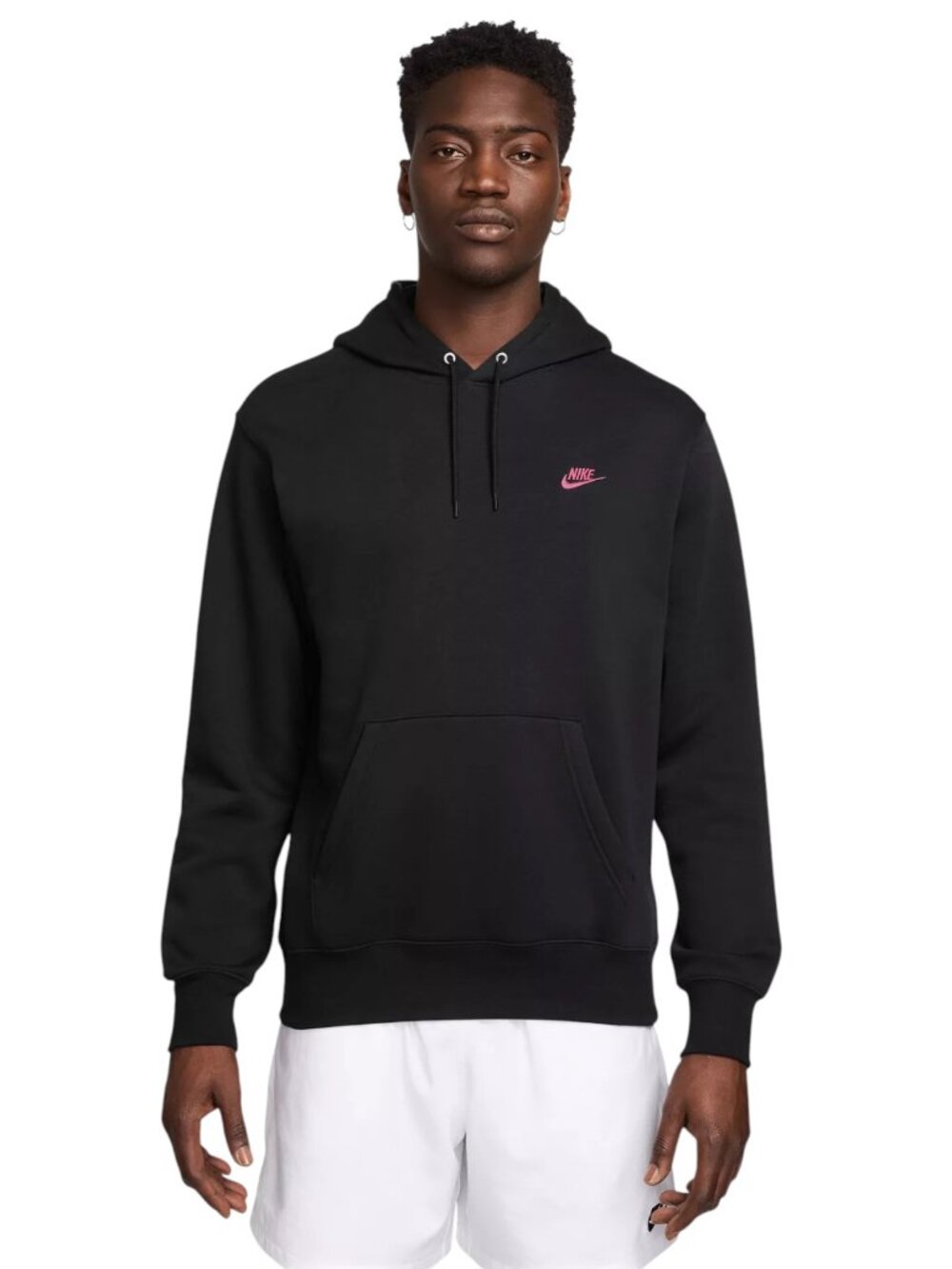 Nike Club Fleece 2 Piece Sweatsuit Outfit Hoodie Joggers Set Black Pink NWT - Picture 5 of 14
